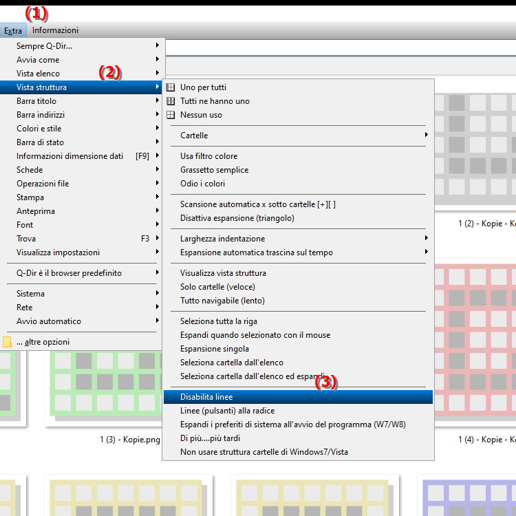 Visualizza senza righe nella struttura delle directory di Esplora file